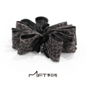 异域香蕉夹韩版 复古通勤百搭豹纹多层次马尾发夹时尚 发饰竖夹