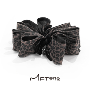 异域香蕉夹韩版复古通勤百搭豹纹多层次马尾发夹时尚发饰竖夹