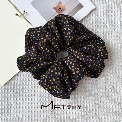 碧落发圈豹纹波点法式发圈少女气质高级感发绳百搭可爱甜美大肠圈