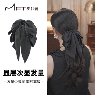 兰壹壹赫本时光马尾夹简约高级感飘带懒人抓夹通勤显发量发饰发夹