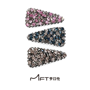 三角星BB夹韩版爆闪网红轻奢水滴形侧边夹时尚百搭发夹发饰刘海夹