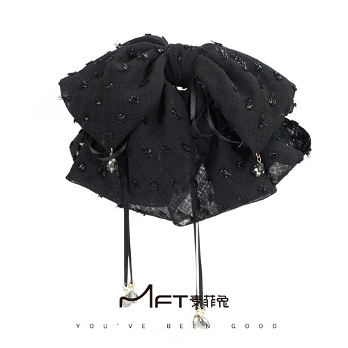 兰壹壹清风阙马尾夹气质职业百搭蓬松飘带懒人抓夹优雅显发量发饰