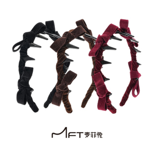 瑶蔓发箍复古丝绒蝴蝶结发箍高颅顶百搭头箍洋气时尚 秋冬头箍