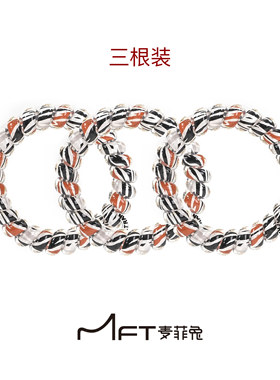 聆韵发绳时尚运动风高弹力电话线马尾丸子头发绳不伤发耐用皮筋