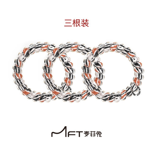 聆韵发绳时尚运动风高弹力电话线马尾丸子头发绳不伤发耐用皮筋