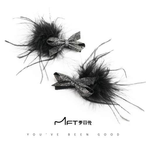 2024秋冬新款亮钻蝴蝶结超仙抓夹