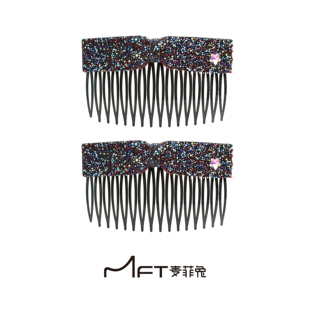 柏林恋曲红色发梳韩系爆闪名媛风倒插梳优雅气质碎发刘海发夹发饰