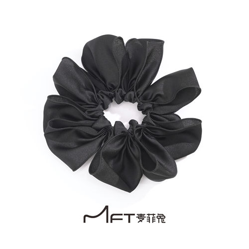 兰壹壹夏荷波浪发圈韩版简约大肠发圈2025新款职业马尾丸子发饰