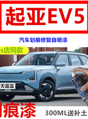 适用天霜蓝色自喷漆起亚EV5原厂漆灰色补漆笔划痕修复车漆潮汐蓝