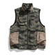 美式 坎肩外套 复古机能风多口袋迷彩立领马甲男户外防水钓鱼无袖