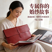 影楼婚纱相册定制婚纱照相册制作微喷艺术环保相册结婚相薄皮面册