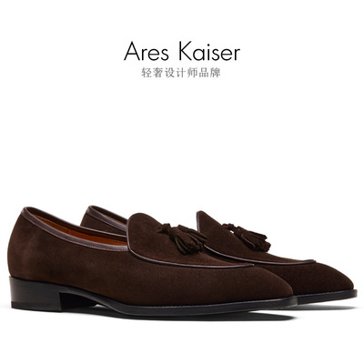 便士流苏乐福鞋男士皮鞋真皮大底