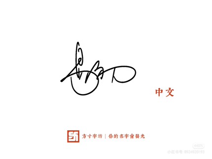 签名设计艺术签字英文个性字体代签字体商务定制logo手写书法