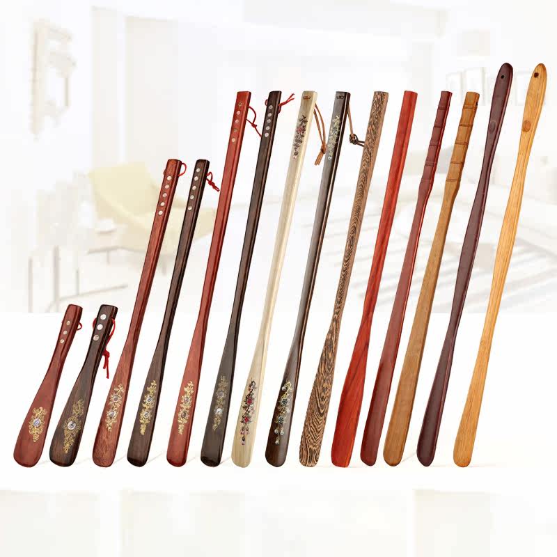 JAPANESE SOLID WOOD SHOEHORN LONG HANDLE HOME SHOE ARTIFACT WEARING SHOE ASSISTIVE SHOE HANDLE SHOE SHOEING SMALL CARRYING