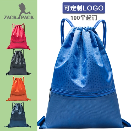 Спортивный водонепроницаемый мешочек, баскетбольный рюкзак для бадминтона, ткань оксфорд, делается под заказ, с печатью вашего логотипа, на шнурках