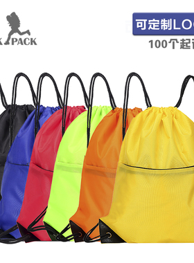 zackpack轻便抽绳束口袋双肩包书包背包运动防水定制订做印字logo