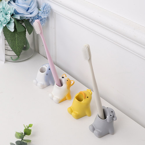 卡通动物牙刷架摆台创意浴室