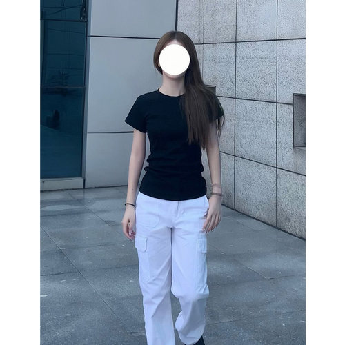 纯色内搭基础款圆领短袖T恤衫
