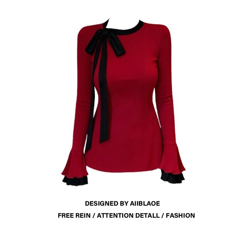 大码胖mm显瘦气质长袖T恤女早春季小香风时尚纯欲蝴蝶结绑带上衣,女装/女士精品,大码内搭,淘宝优惠券,粉丝福利购,淘宝优惠卷