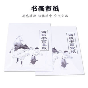 书画宣纸8K宣纸4开8开生宣熟宣半生半熟宣纸学生书法国画画画宣纸