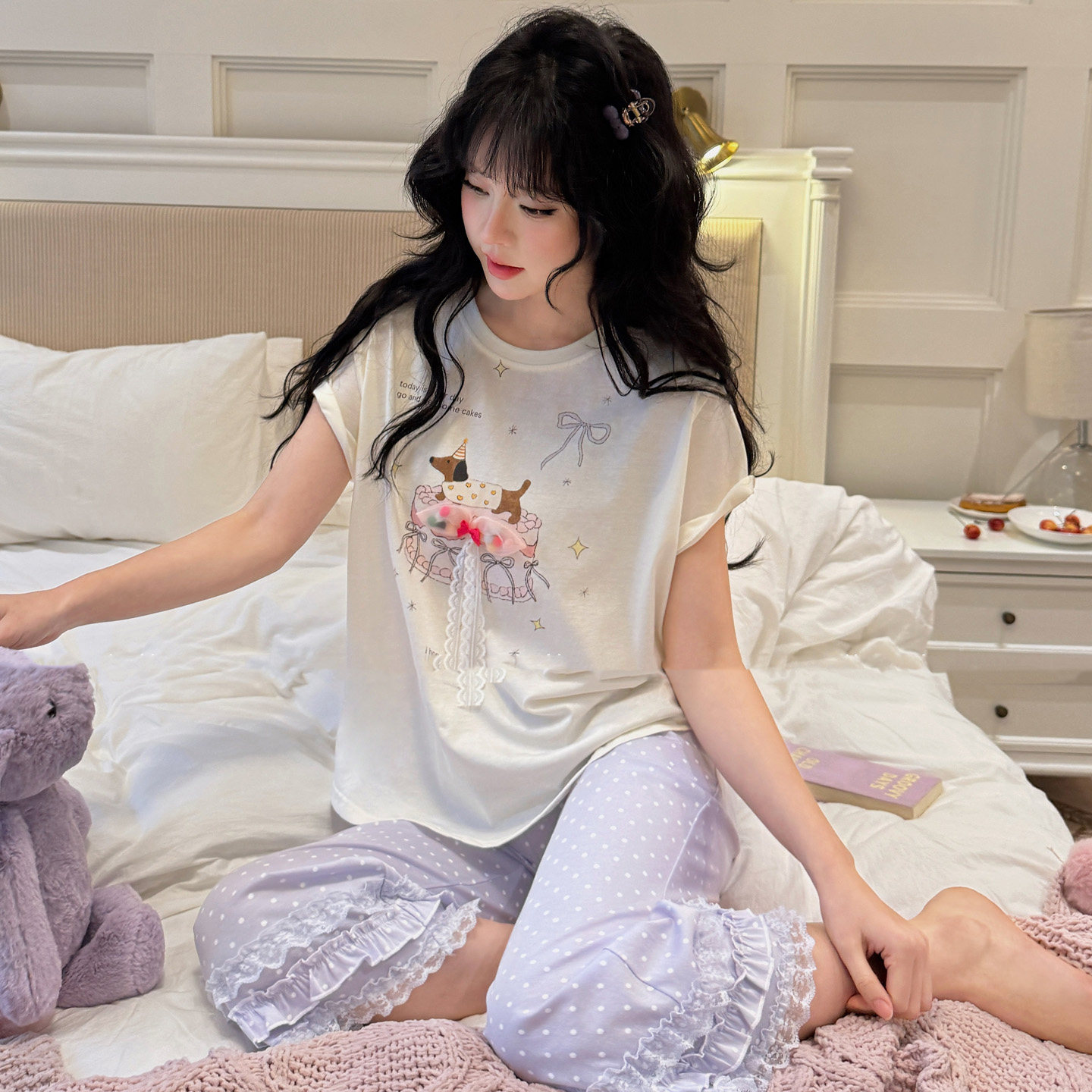 甜睡之旅2026夏季睡衣女款凉感棉少女减龄蛋糕家居服夏天薄款套装
