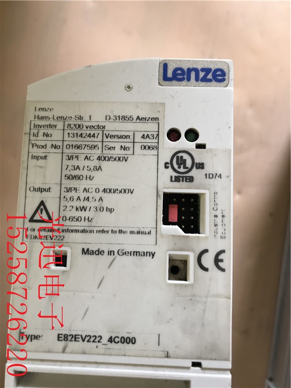 拆机 Lezen伦茨变频器 E82EV222-4C000 2.2KW 380V现货质保