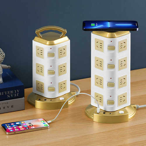 防过载无线充立体插座多口多用