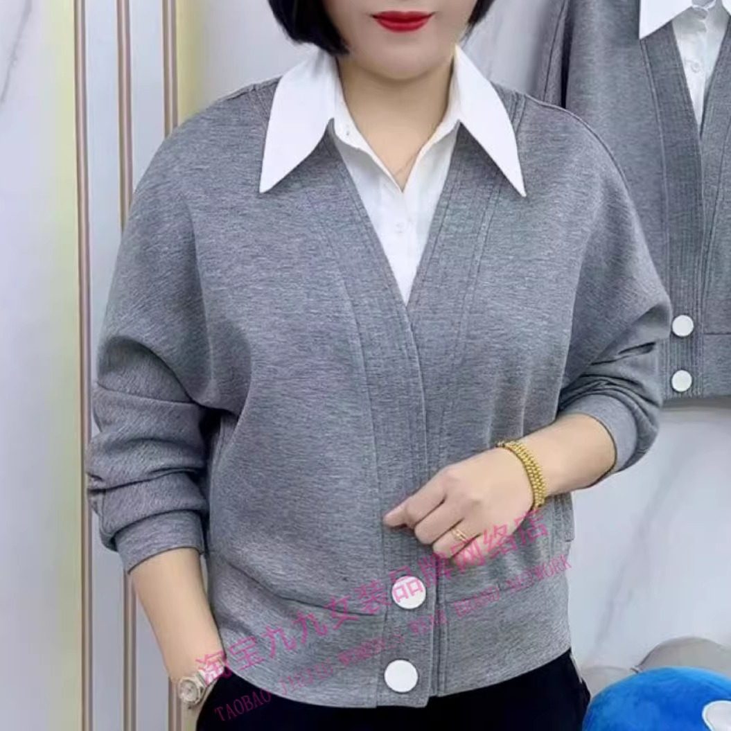 假两件衬衫领上衣2025年秋季新款时尚洋气减龄显瘦中老年女装,女装/女士精品,中老年女装,淘宝优惠券,粉丝福利购,淘宝优惠卷
