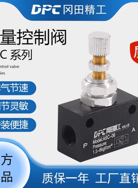 冈田精工气动单向节流阀流量控制阀ASC-06/08/10/15