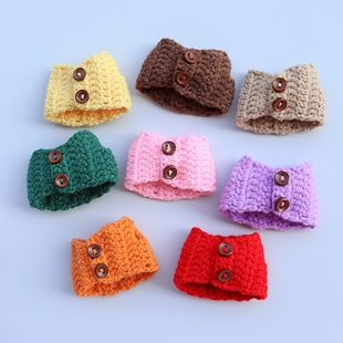 手工针织毛衣马甲包包10-15cm棉花娃娃玩偶服装配饰娃娃衣掌门狗