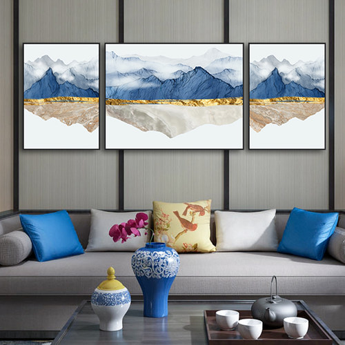 客厅沙发背景墙装饰画三联组合画