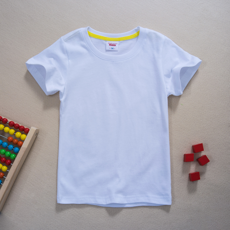 Net color T-shirt children white blank Short sleeved pure cotton men and women baby Children's clothing gules Pink yellow jacketin the Children/Baby/Family fitted , T-shirt  category - from Buy2taobao.com to provide professional Taobao agent buy service