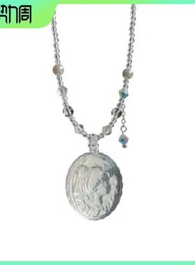 美白水晶礼物雕刻项链锁骨链吊坠原创夏季月野兔新款