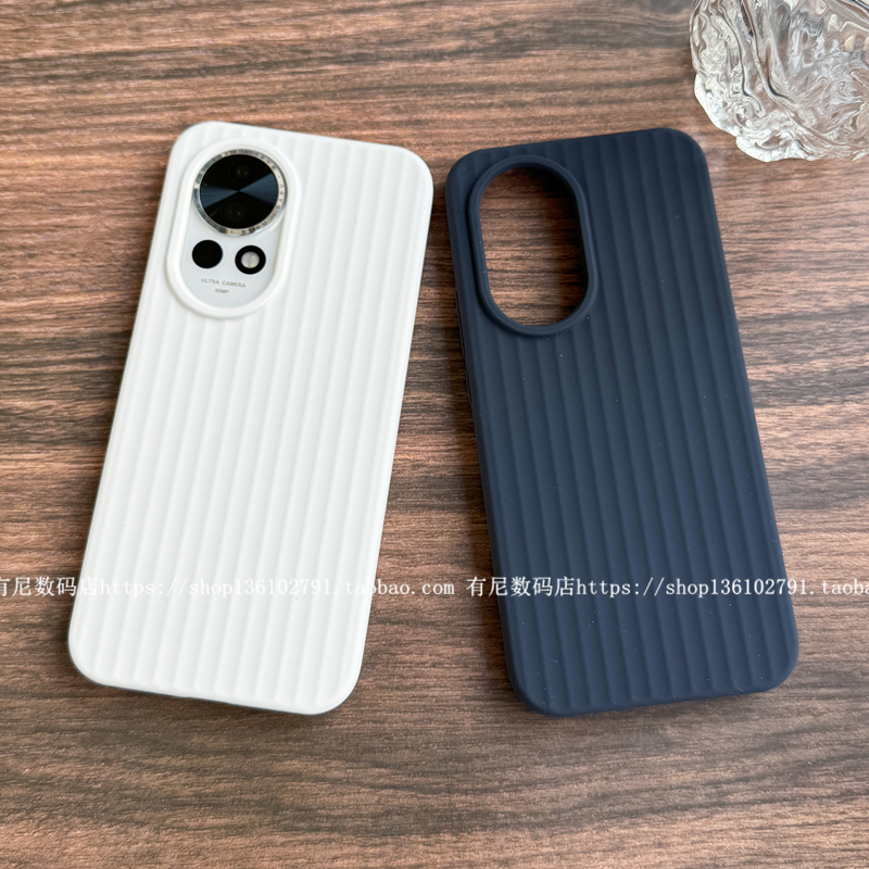 YOONIA适用华为nova13条纹手机壳nova12瓦楞纹保护套mate70全包mate60个性pura70男女pro午夜蓝商务工作潮壳