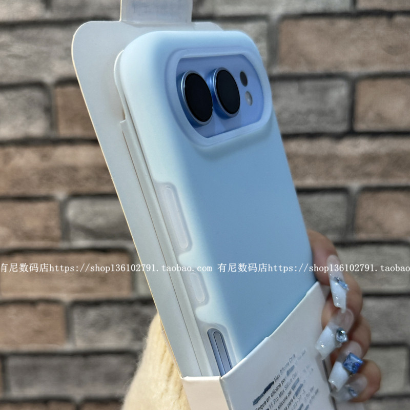 适用荣耀500手机壳500pro液态硅胶果冻保护套奶蓝色不褪色小众个性男女