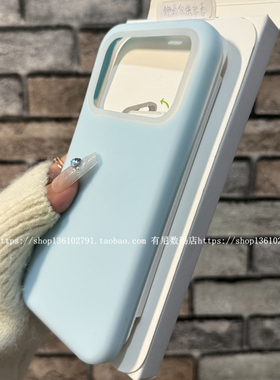 适用k90手机壳红米k90promax液态硅胶果冻保护套全包奶蓝色不褪色小众个性男女