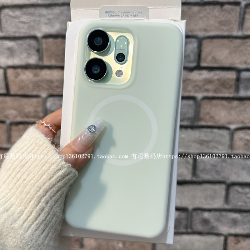 适用reno14磁吸reno14pro手机壳液态硅胶果冻OPPO保护套温柔网红不变色时尚唯美