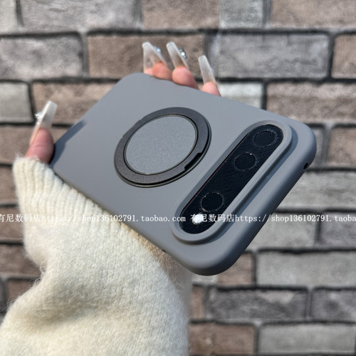 360度可旋转支架磁吸适用华为puraxview手机壳pura x view液态硅胶全包保护套高级感奢华气质高雅大气