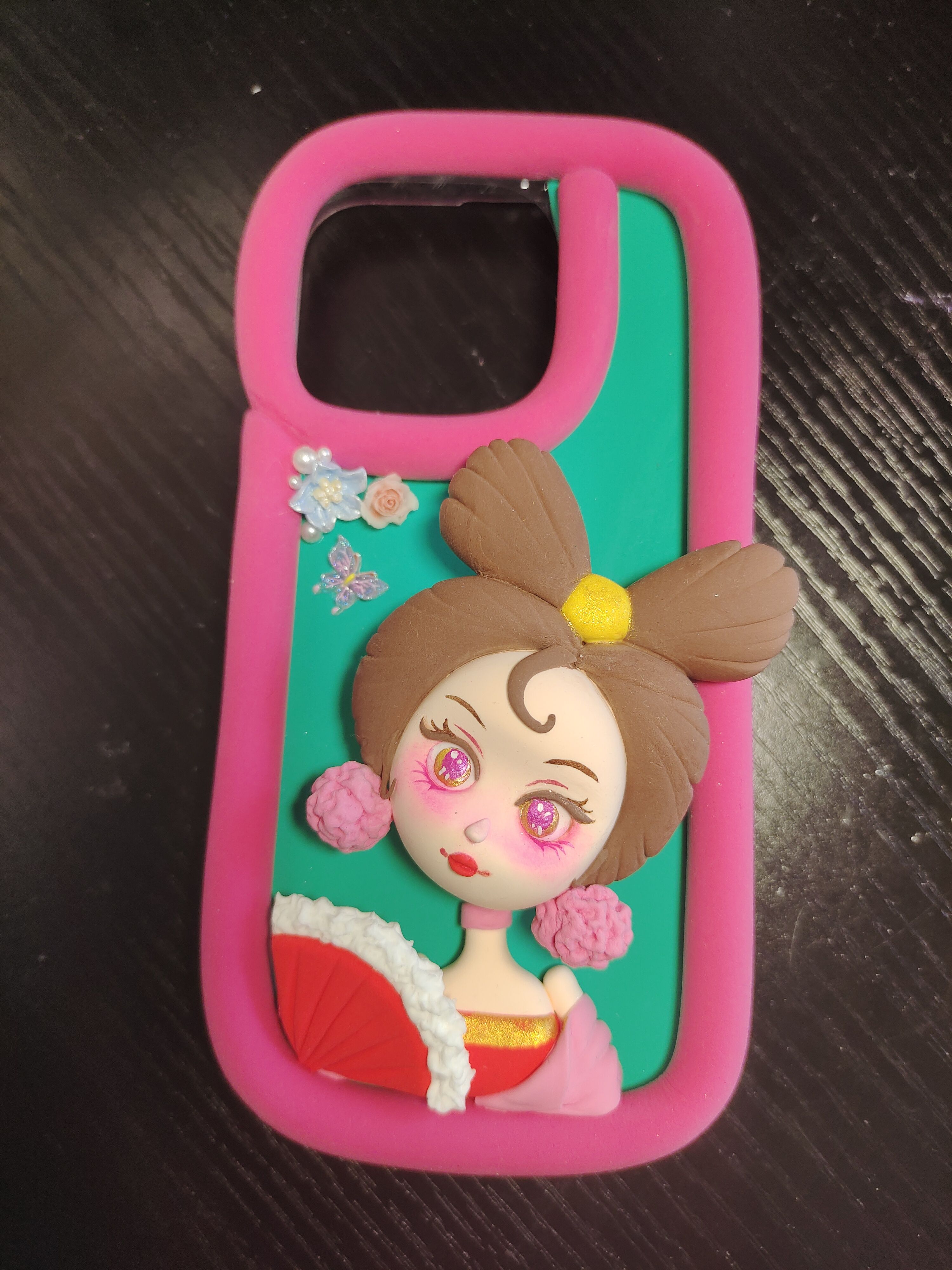 个性定制粘土手机壳来图定制粘土手机壳古装人偶妲己手机壳