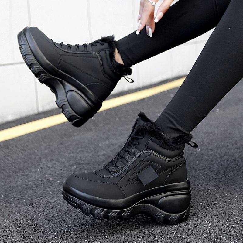 8CM厚底户外靴女冬季加绒加厚增高鞋棉靴防水高帮老爹鞋雪地短靴,户外/登山/野营/旅行用品,雪地靴,淘宝优惠券,粉丝福利购,淘宝优惠卷