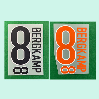 1998荷兰印字8号贝尔坎普#8 BERGKAMP Nameset热转印复古印号