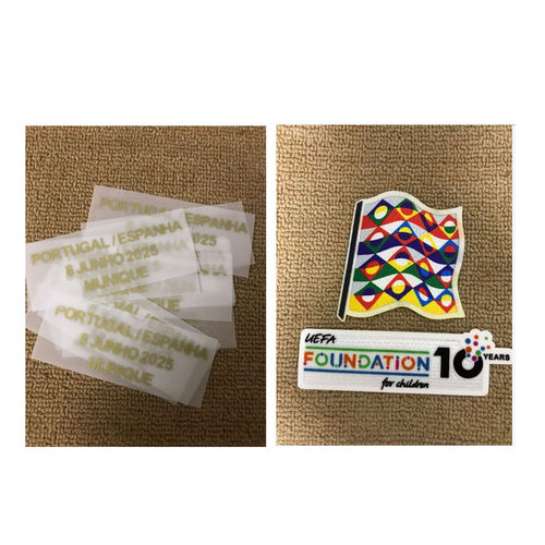 2025欧国联决赛臂章10周年公平竞赛臂章葡萄牙对阵西班牙热印印字