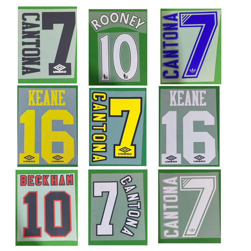 曼联印号范佩西坎通纳斯科尔斯鲁尼热转印Retro Nameset