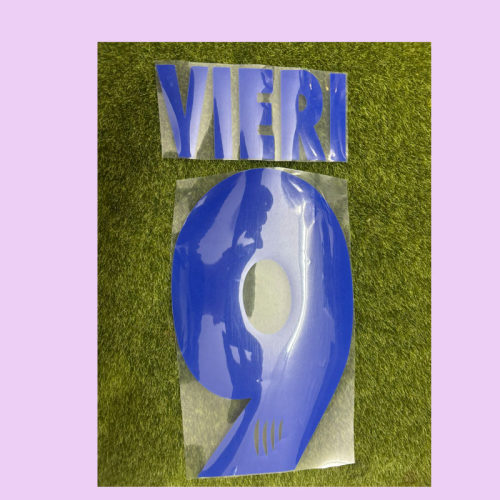 马竞9号维埃里印字#9 VIERI Nameset热转印复古植绒印号