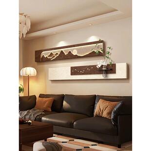 日照金山挂画中古风客厅装饰画高级感沙发背景墙壁画抽象艺术墙画