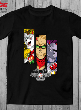 火星鼠T恤雷霆战鼠骑士Biker Mice from Mars文化衫怀旧纯棉体恤