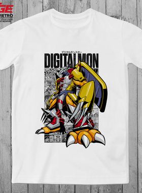 战斗暴龙兽T恤WarGreymon日系动漫潮流原创二次元TEE纯棉大码体恤