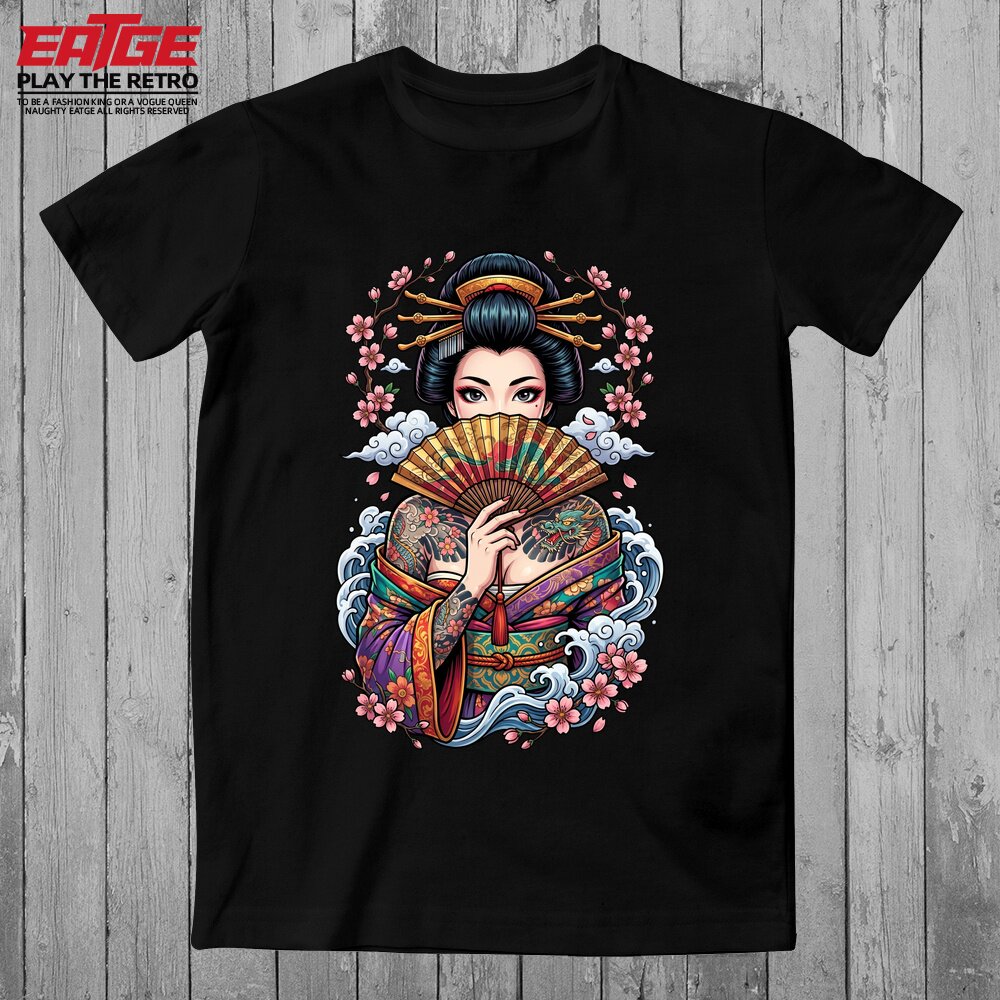 花魁堕落艺姬T恤式神立绘性感物语二次元意境原宿EATGE原创体恤