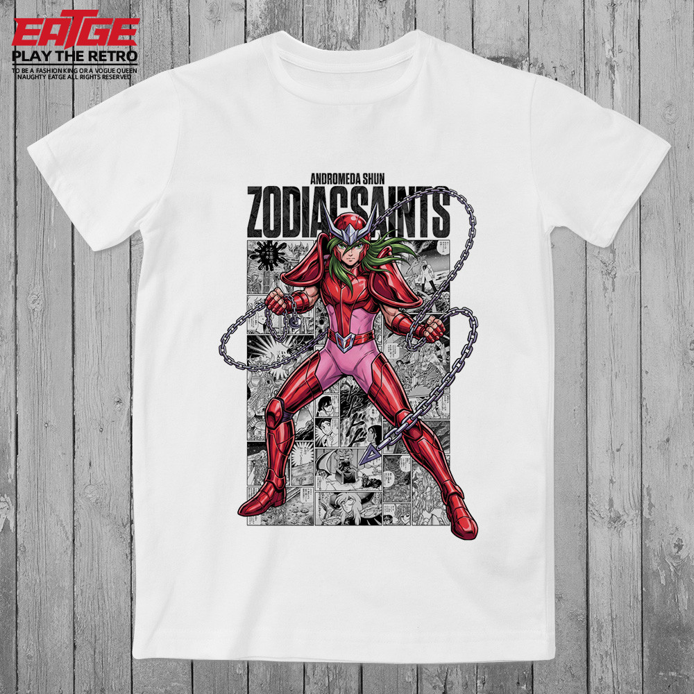 仙女星座圣斗士阿瞬T恤Andromeda Shun怀旧动漫原创纯棉潮牌体恤