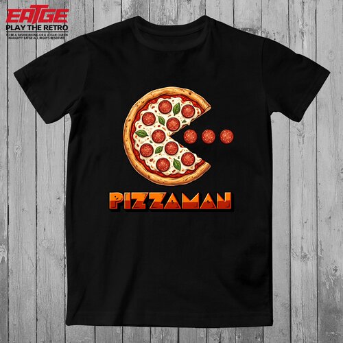 吃豆披萨人T恤街机红白机游戏Pac Pizza Man潮牌EATGE原创体恤